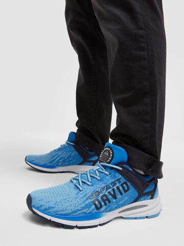 CAMP DAVID Leichter Sneaker im Strick-Design in Blau: Vorderseite