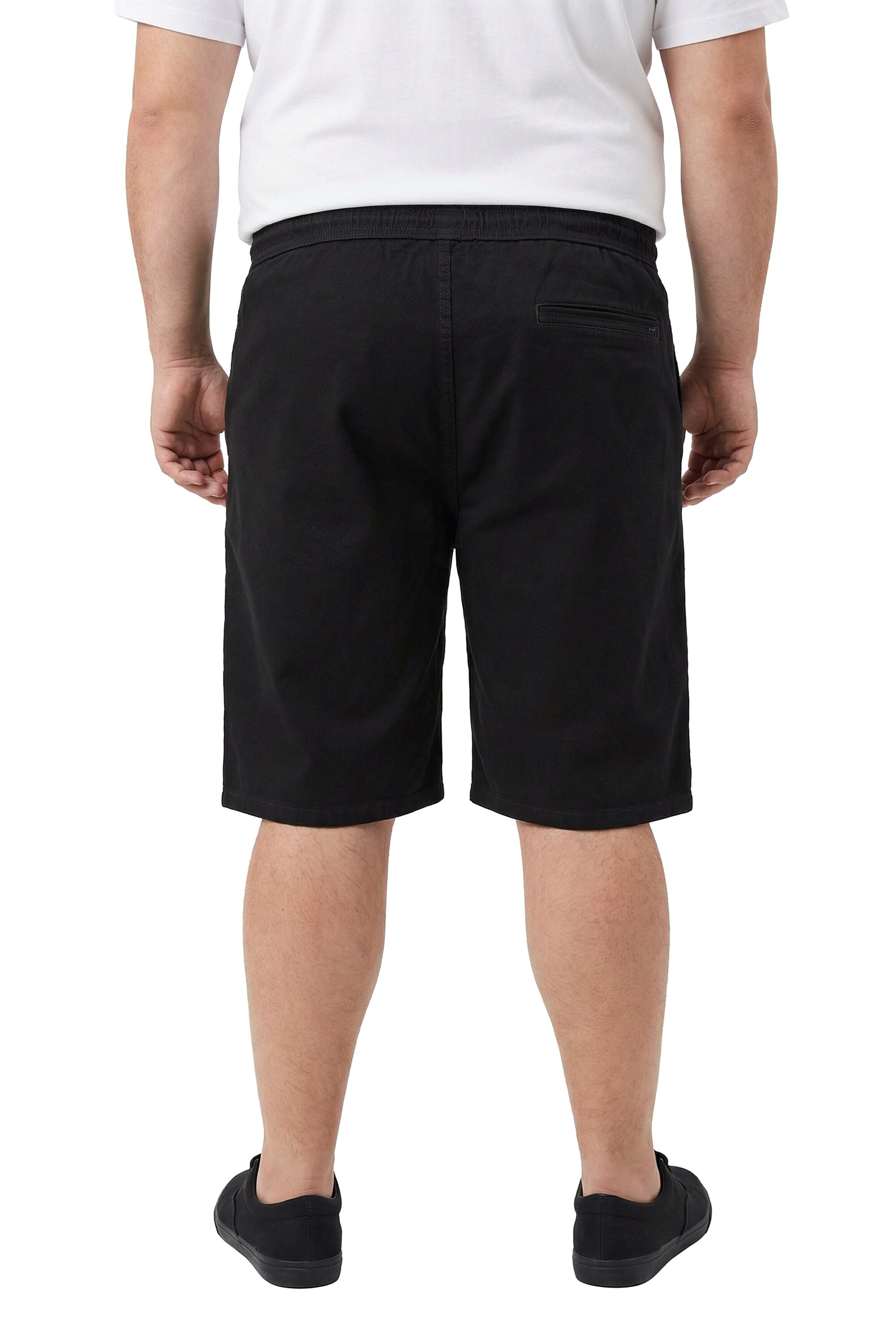 Men Plus Regular Trousers 'Bermuda' in Black