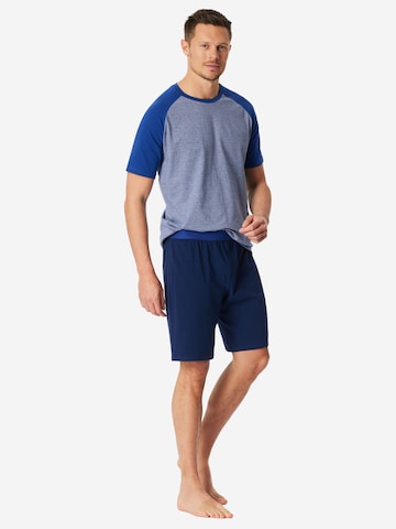 SCHIESSER Pyjama kort in Blauw