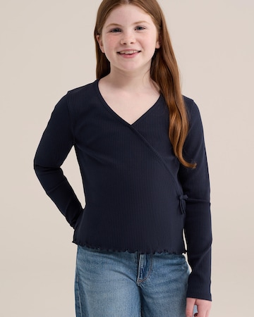 WE Fashion Shirt in Blauw: voorkant