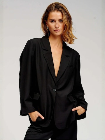 Sacou ' Oversized ' de la TEESHOPPEN pe negru: față