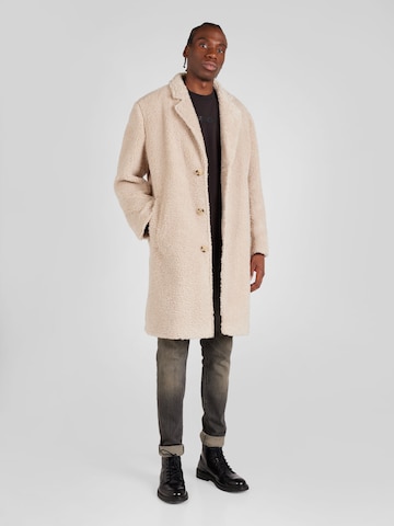 HUGO Red Between-Seasons Coat 'Merlon' in Beige