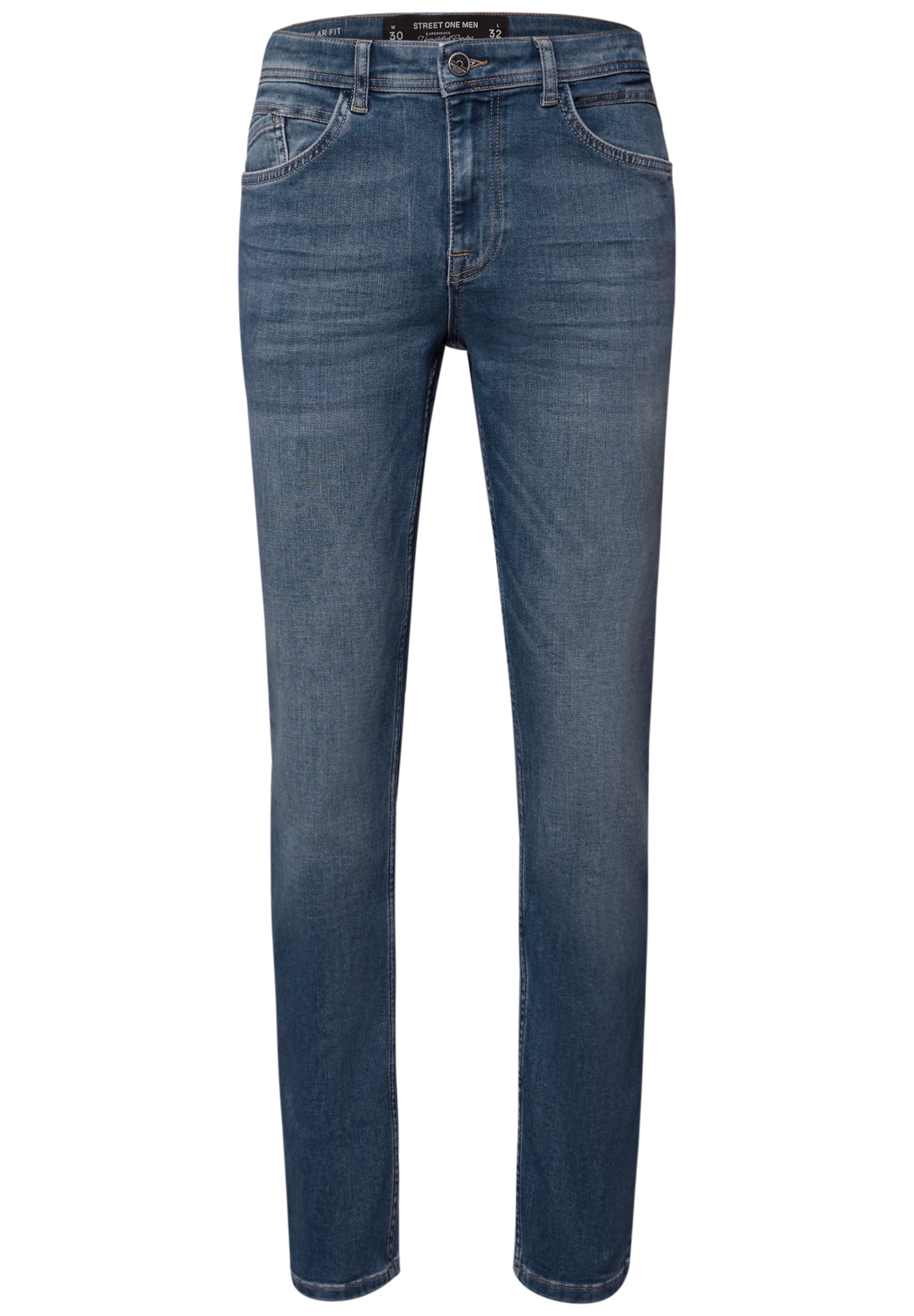 Street One MEN Slim fit Jeans in Blue: front