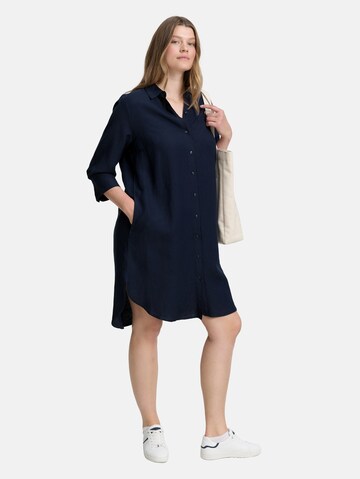 Tom Tailor Women + Shirt dress in Blue