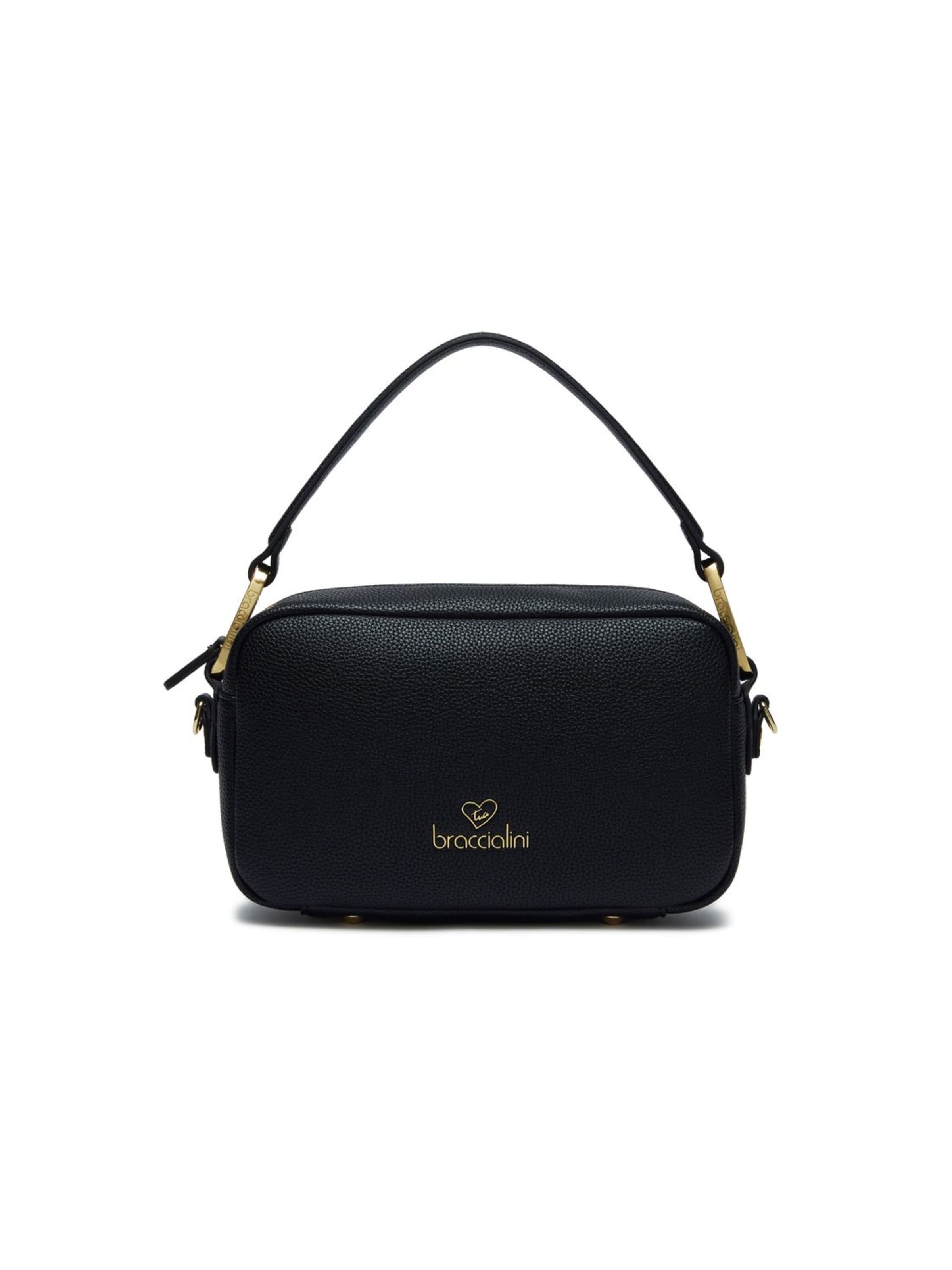 Borsa a tracolla 'Jinny' di Braccialini in nero: frontale