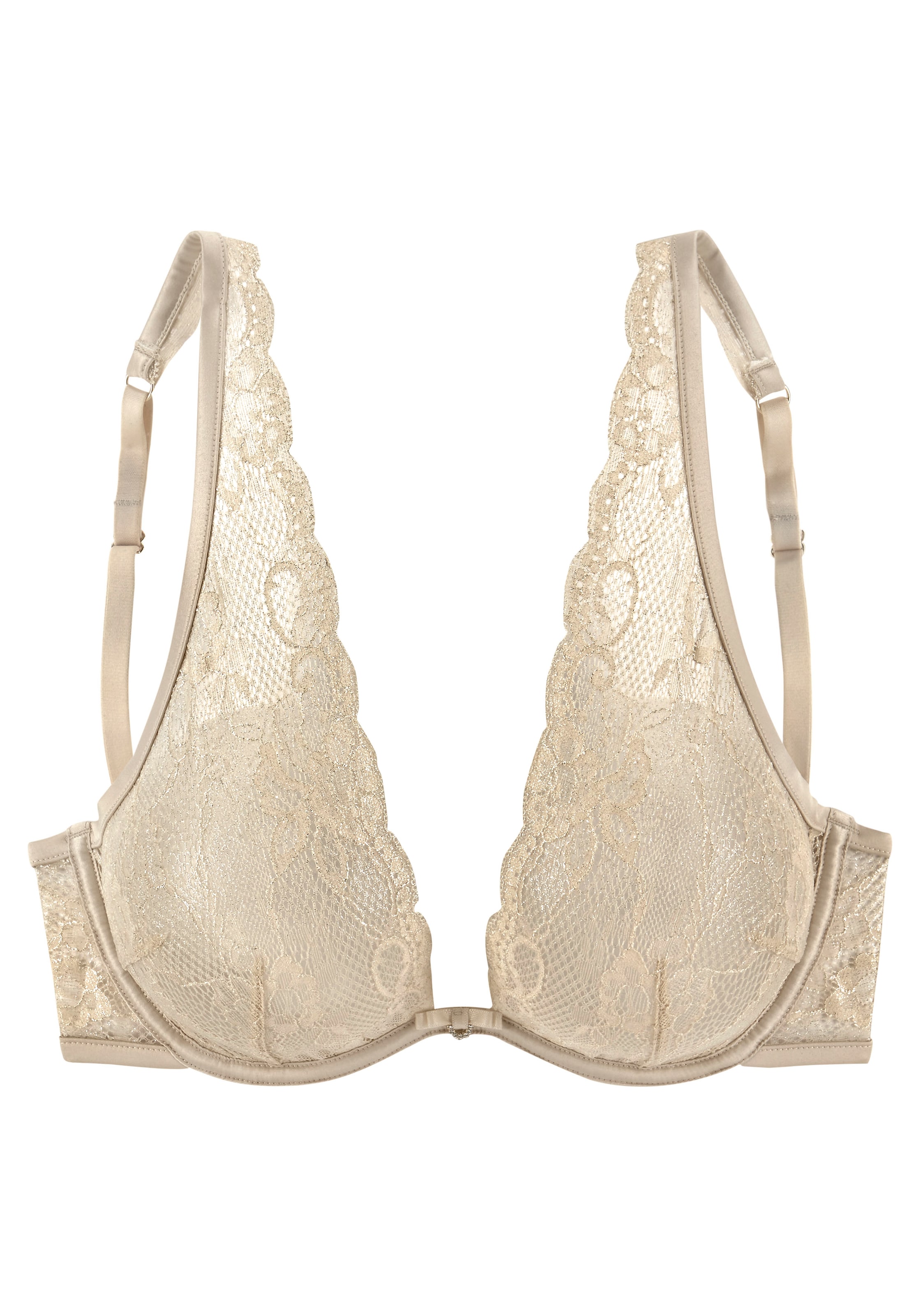 LASCANA Triangle Bra 'LASCANA' in Beige: front