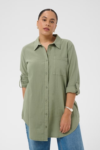 KAFFE CURVE Blouse 'KCnana' in Green: front