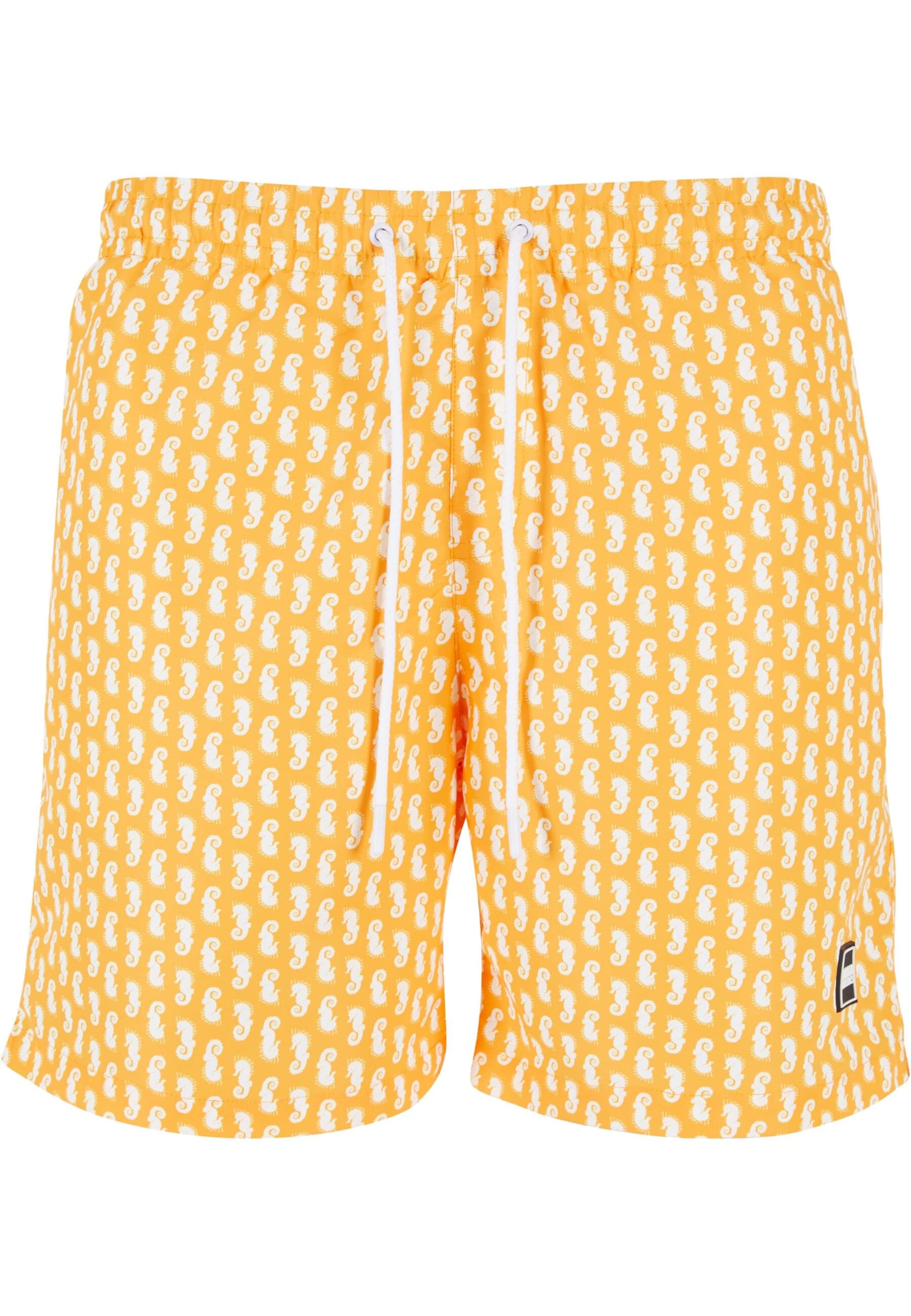 Shorts de bain Urban Classics en orange : devant