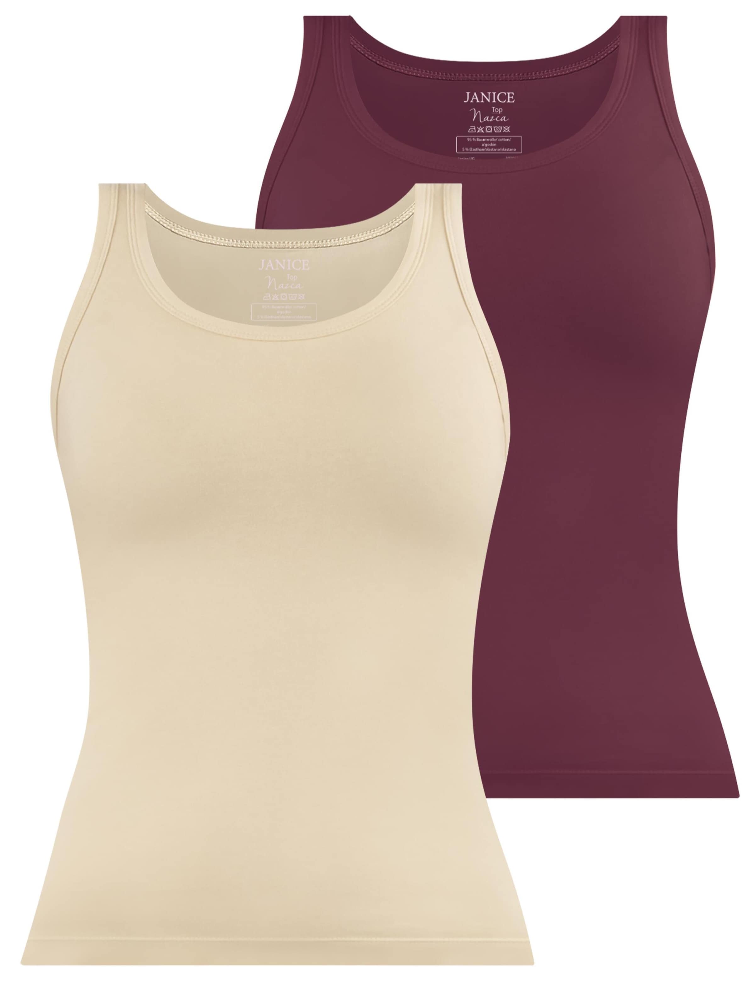 Top 'Nazca' di Janice in beige: frontale