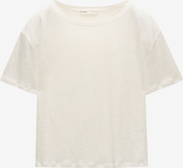 Tricou de la Pull&Bear pe alb: față