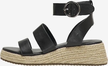 ONLY - Sandalias con hebilla 'Minerva' en negro: frente