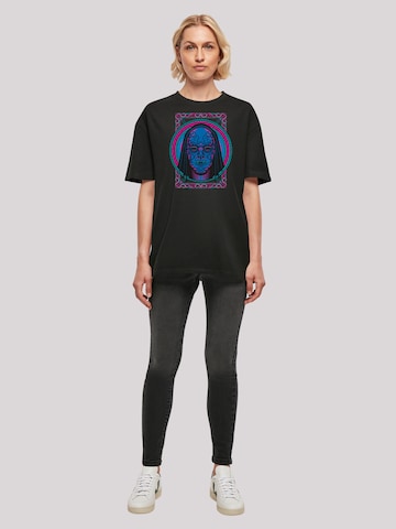 F4NT4STIC Oversized shirt 'Harry Potter Neon Death Eater Mask' in Zwart