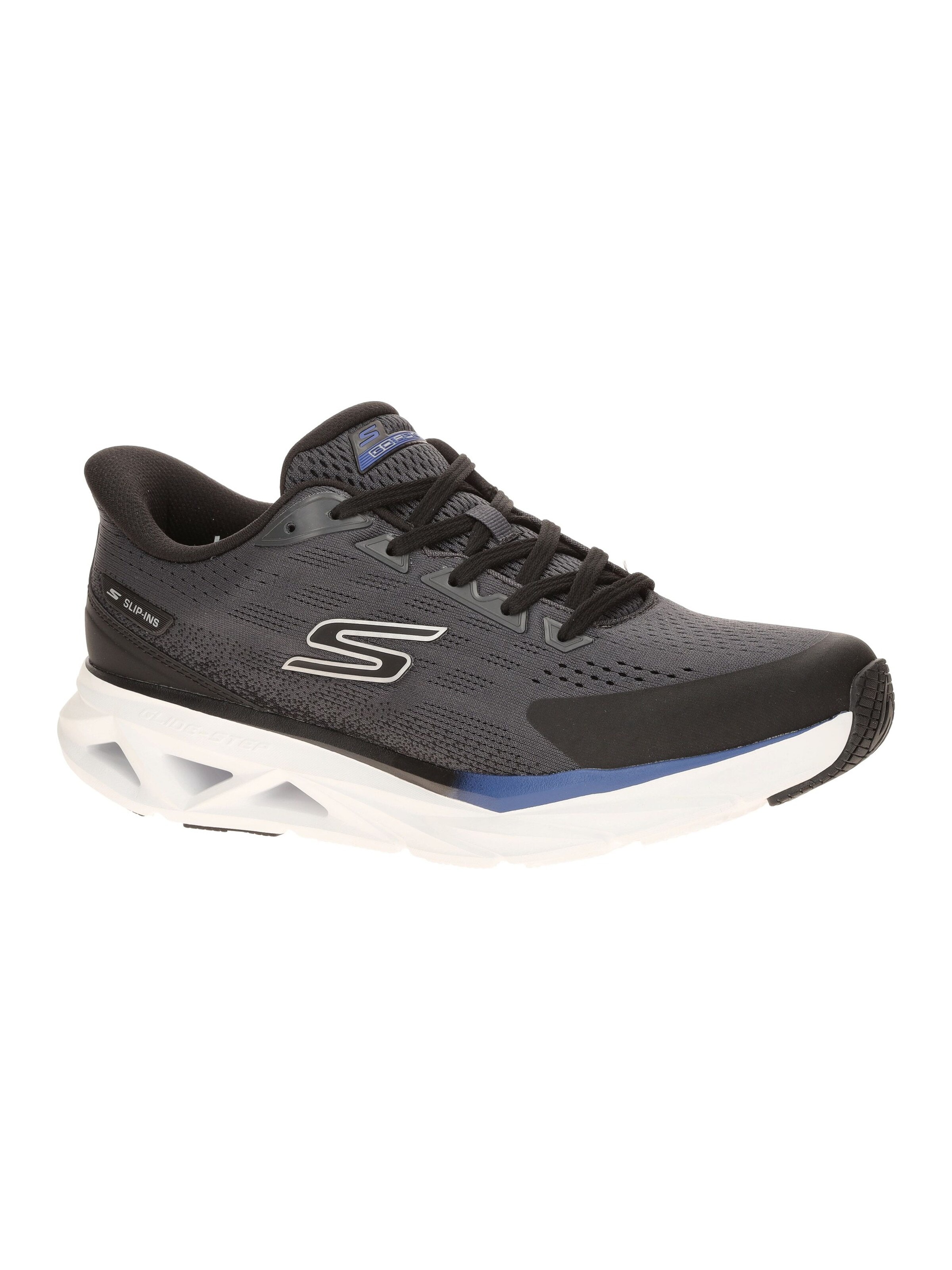 SKECHERS Lace-Up Shoes 'Skechers Glide Step Schuhe schwarz Herren SLIP-INS 221040' in Black: front