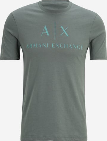 ARMANI EXCHANGE Тениска '8NZTCJ' в зелено: отпред