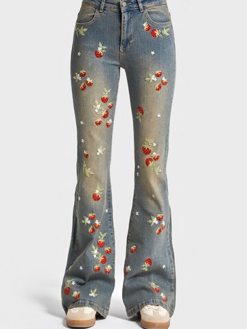 IT'S BASIC Flared Jeans 'Flare Mid Rise Jeans' in Blauw