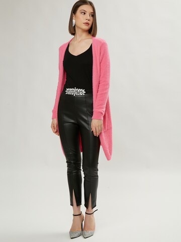 Influencer Knit Cardigan in Pink