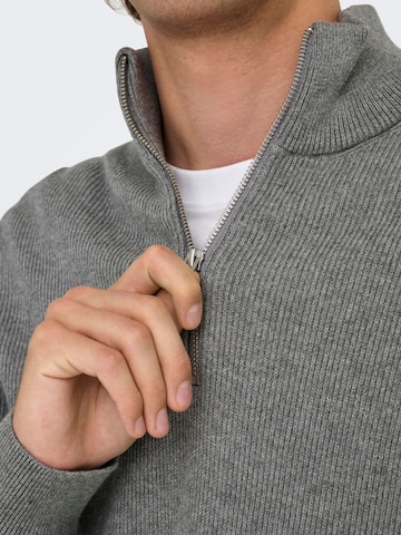 Pullover 'ONSPHIL' di Only & Sons in grigio