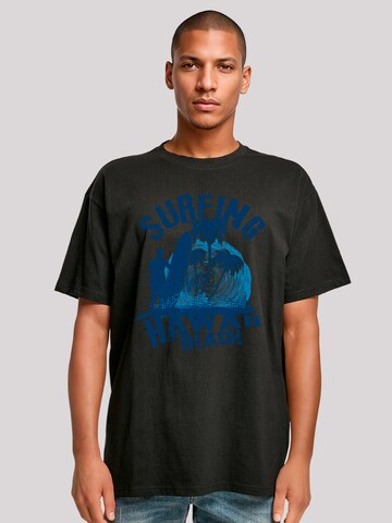 T-Shirt 'Hawaii Surf Beach Summer' F4NT4STIC en noir : devant