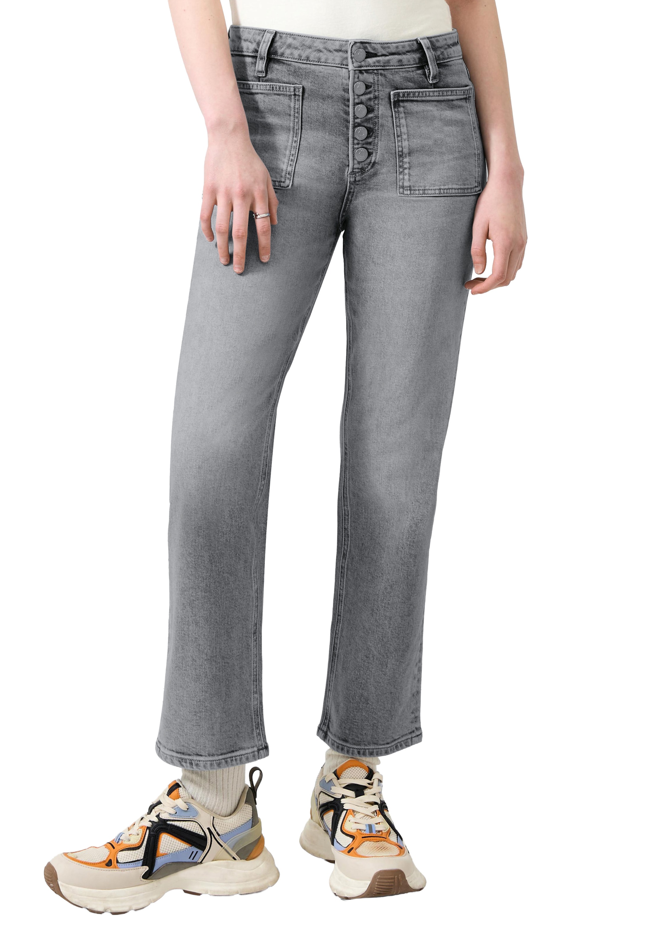 Regular Jean 'Catie' QS en gris : devant
