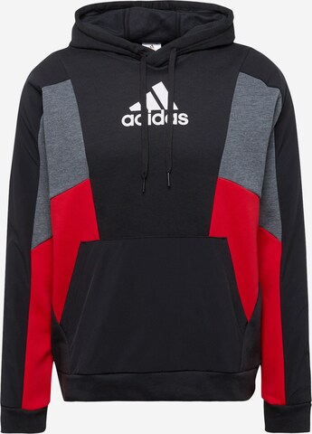 ADIDAS SPORTSWEAR Sportsweatshirt 'Essentials Colorblock' in Schwarz: predná strana