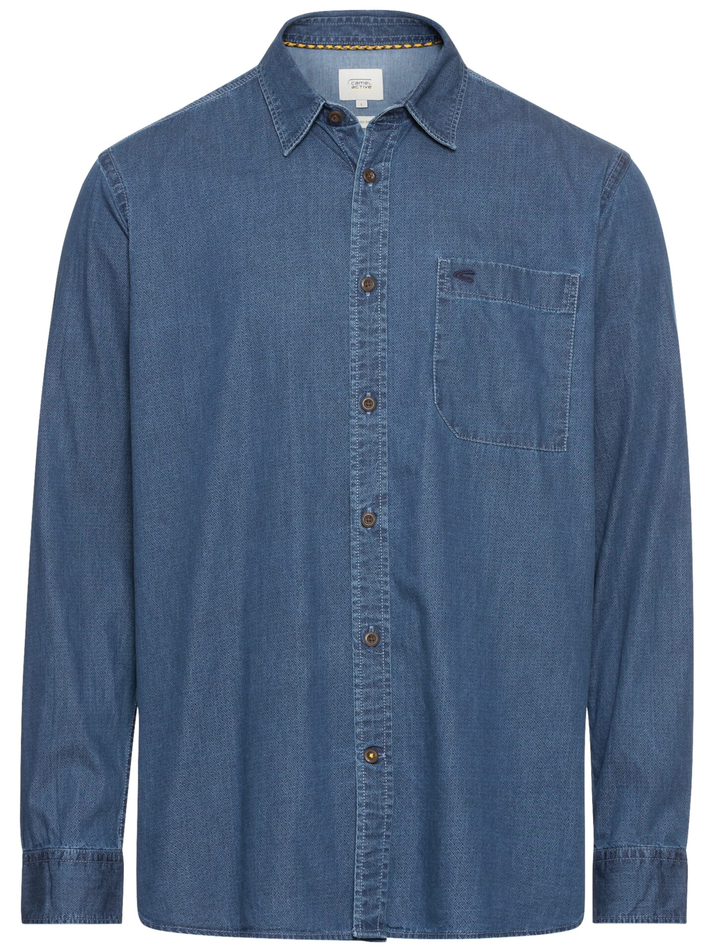 CAMEL ACTIVE Slim Fit Hemd in Blau: Vorderseite