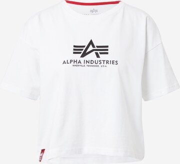 ALPHA INDUSTRIES Shirts i hvid: forside