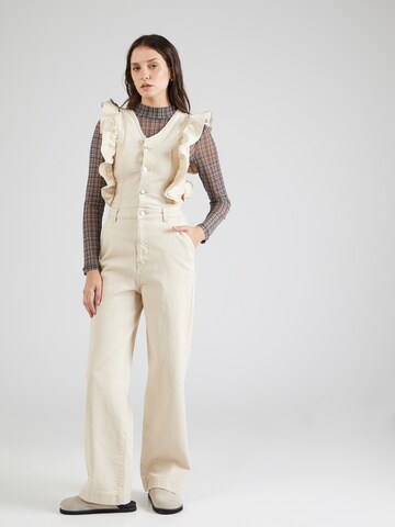 PIECES Jumpsuit 'PCMUJI' in Beige: voorkant