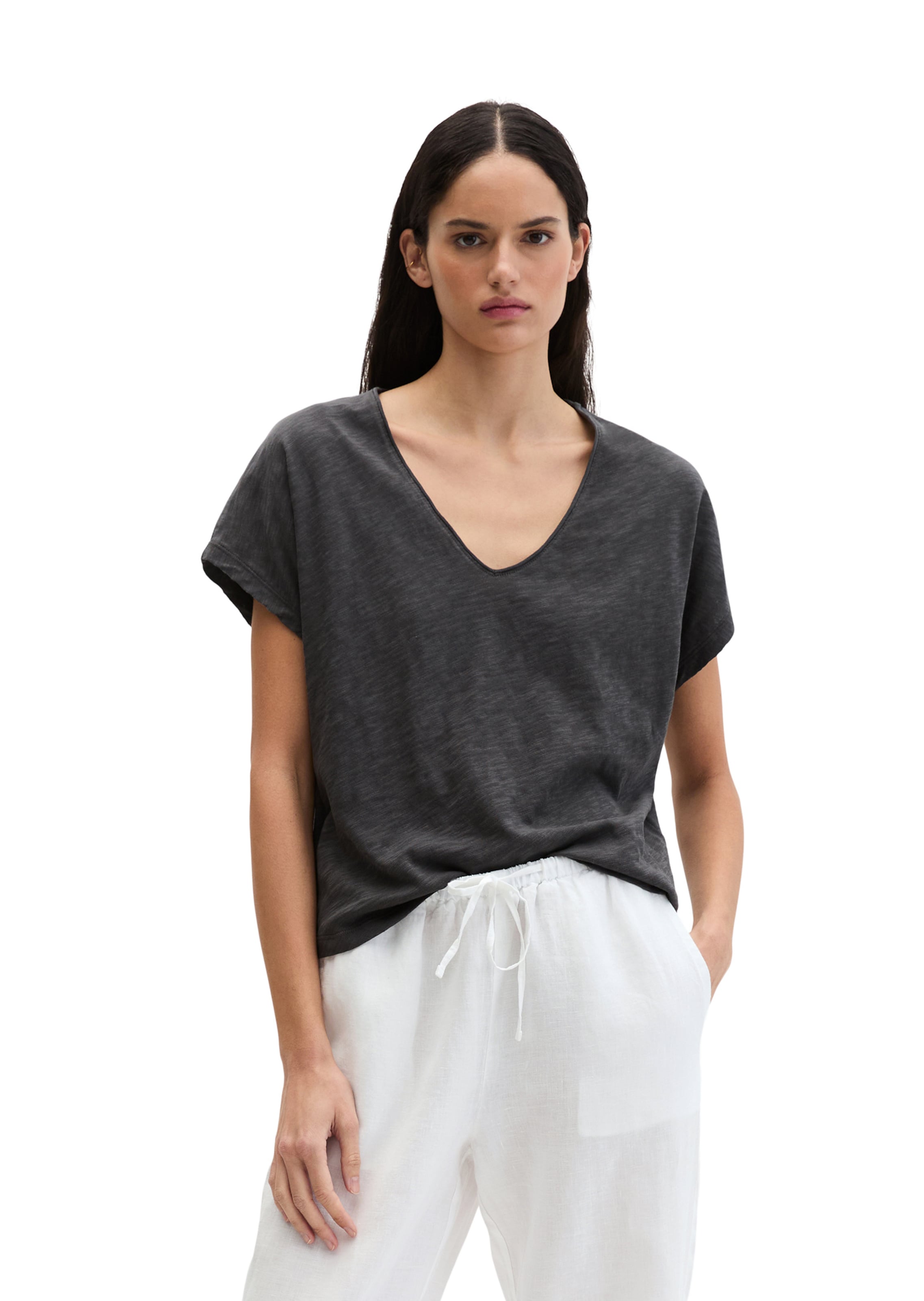 T-shirt Marc O'Polo en gris : devant