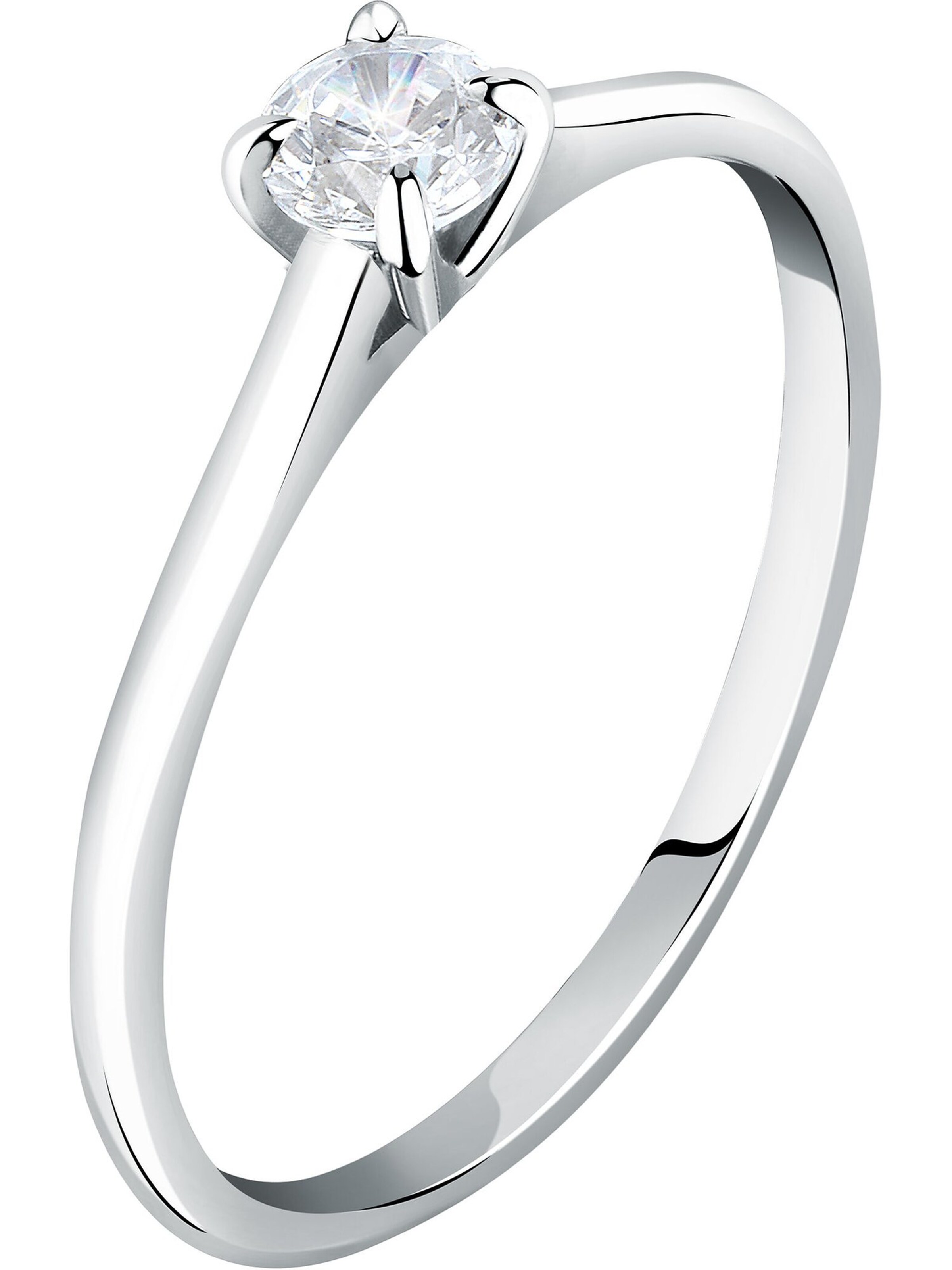 Live Diamond Ring in Silver: front