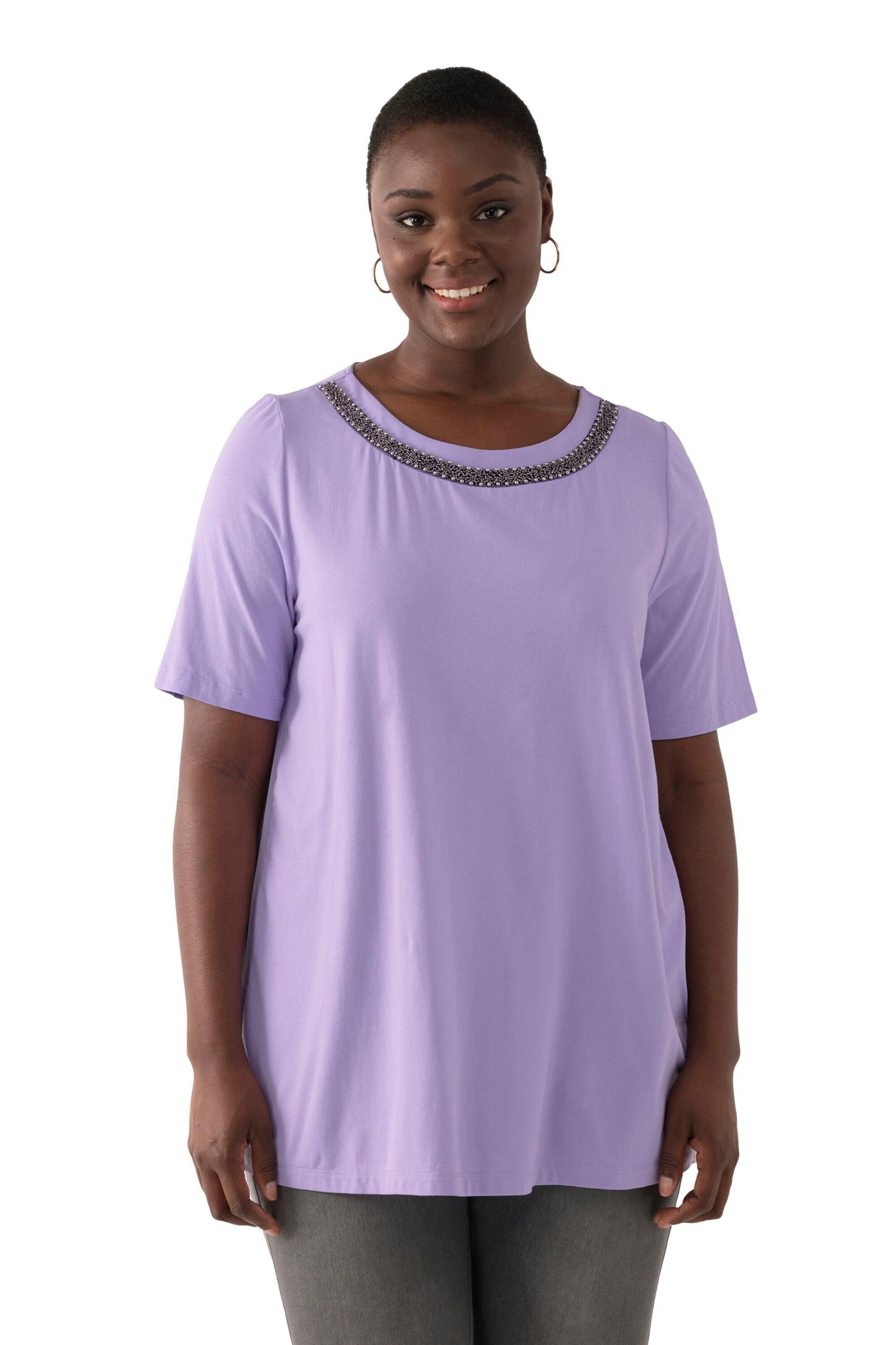 Ulla Popken Shirt in Purple: front