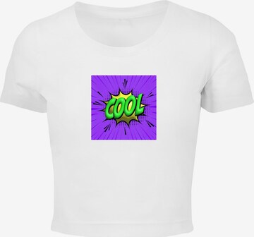 Merchcode Shirt 'Cool Comic' in Wit: voorkant