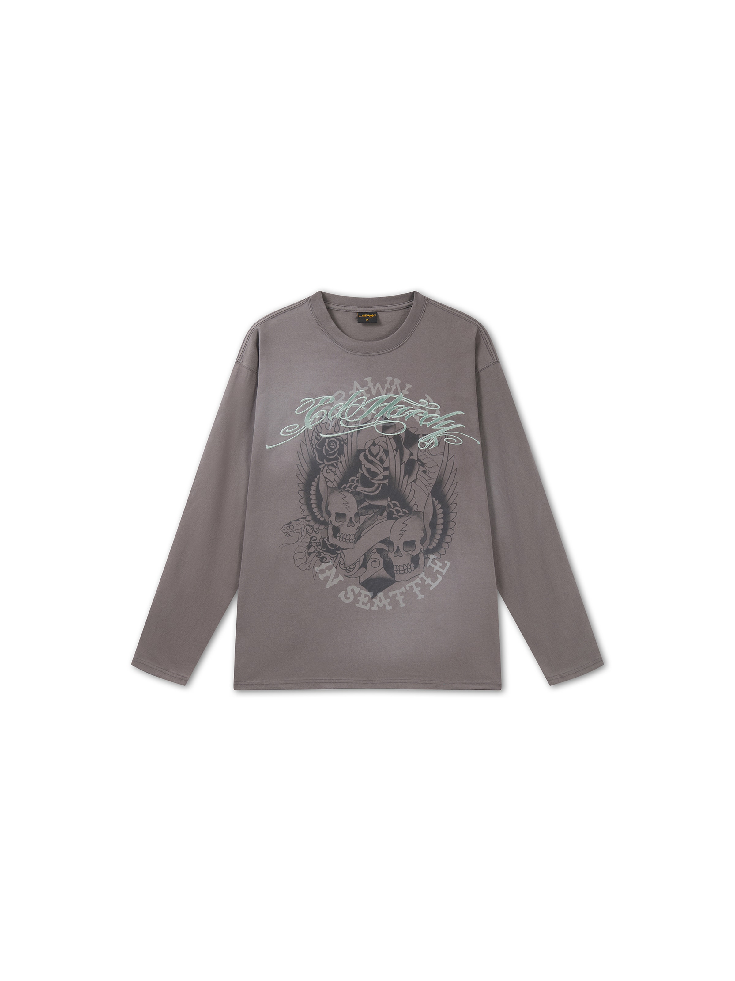 pilka Ed Hardy Marškinėliai: priekis