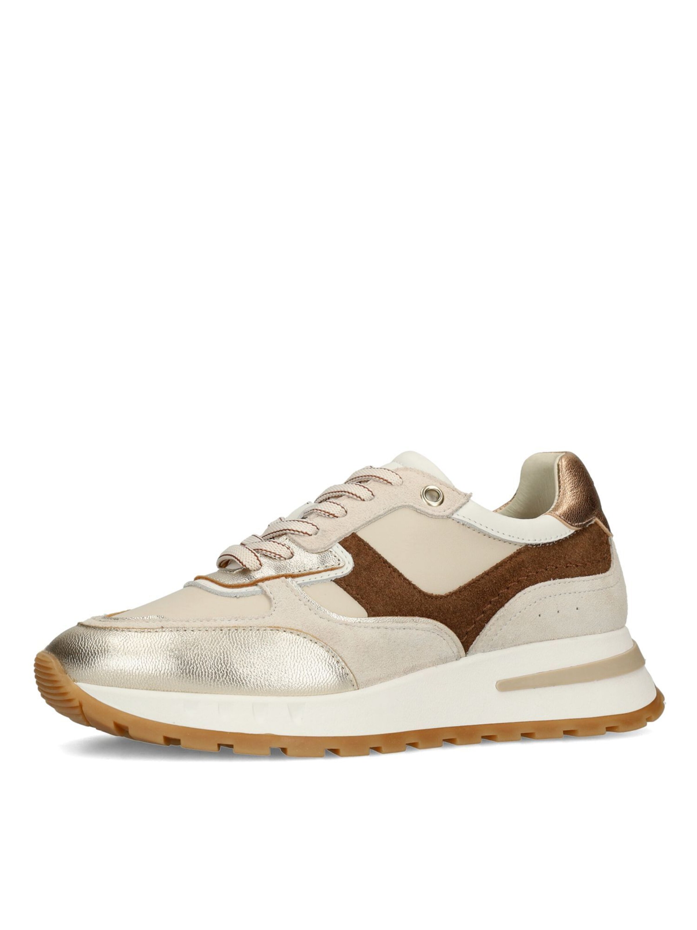 MANFIELD Sneaker in 36 in creme / braun / gold, Produktansicht