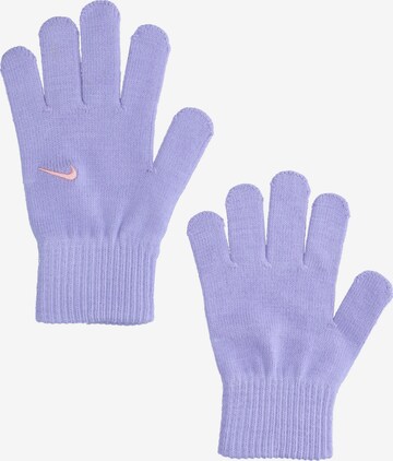 NIKE Athletic Gloves in Purple: front