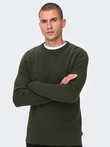 Pullover 'Phil' di Only & Sons in verde