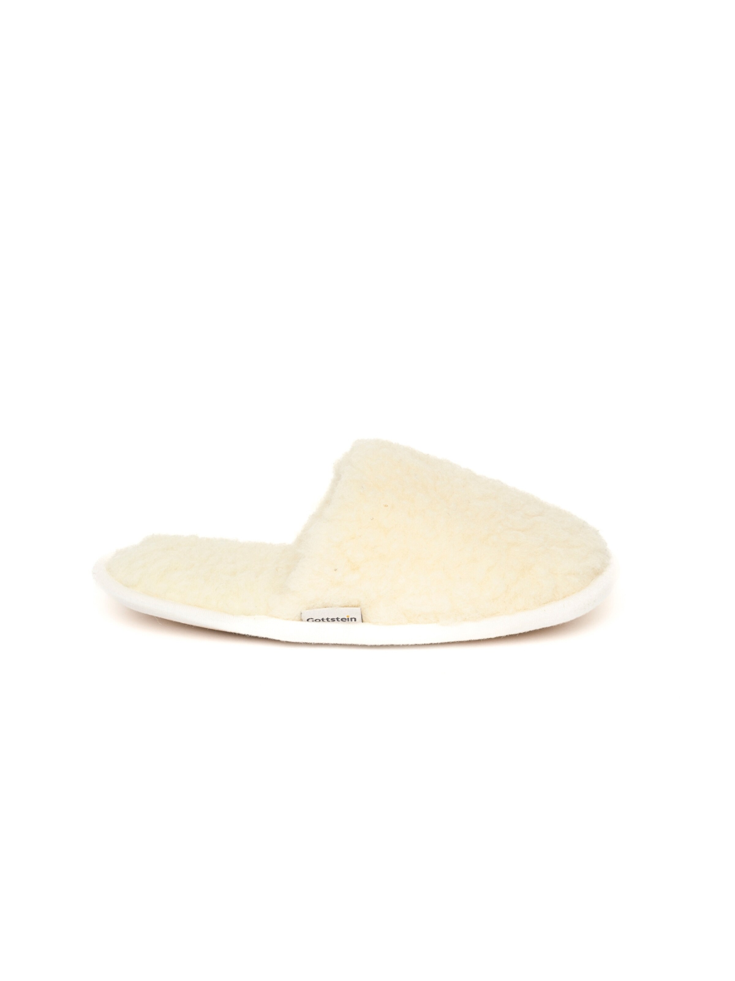 Gottstein Slippers 'Curly Wool Curly Wool' in White