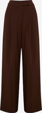 Calli Wide leg Broek 'RENILA PANT' in Bruin: voorkant