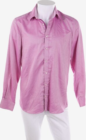 OLYMP Button Up Shirt in L in Purple: front
