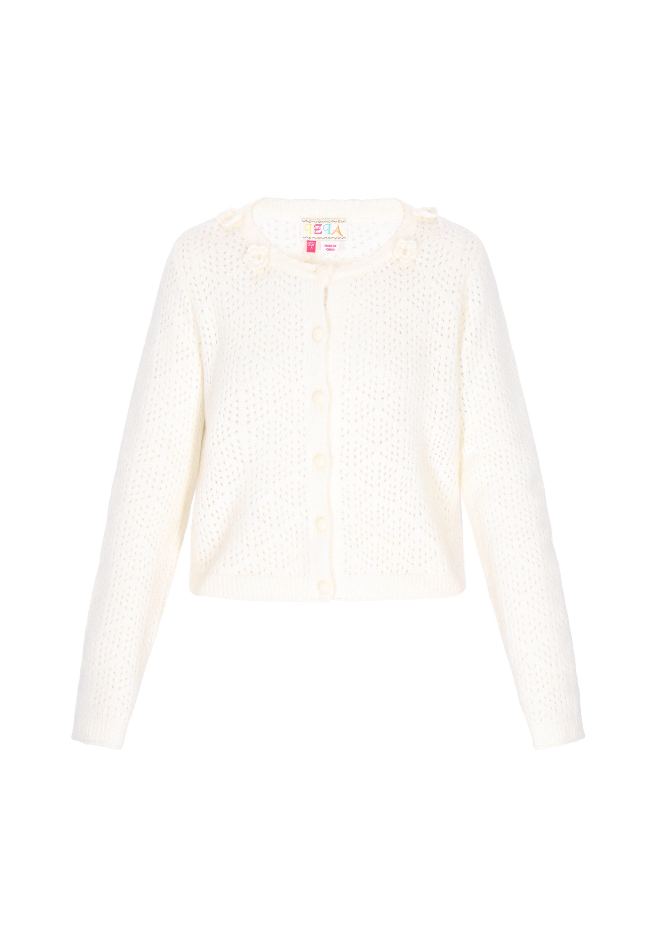 IZIA - Casaco de malha em branco: frente