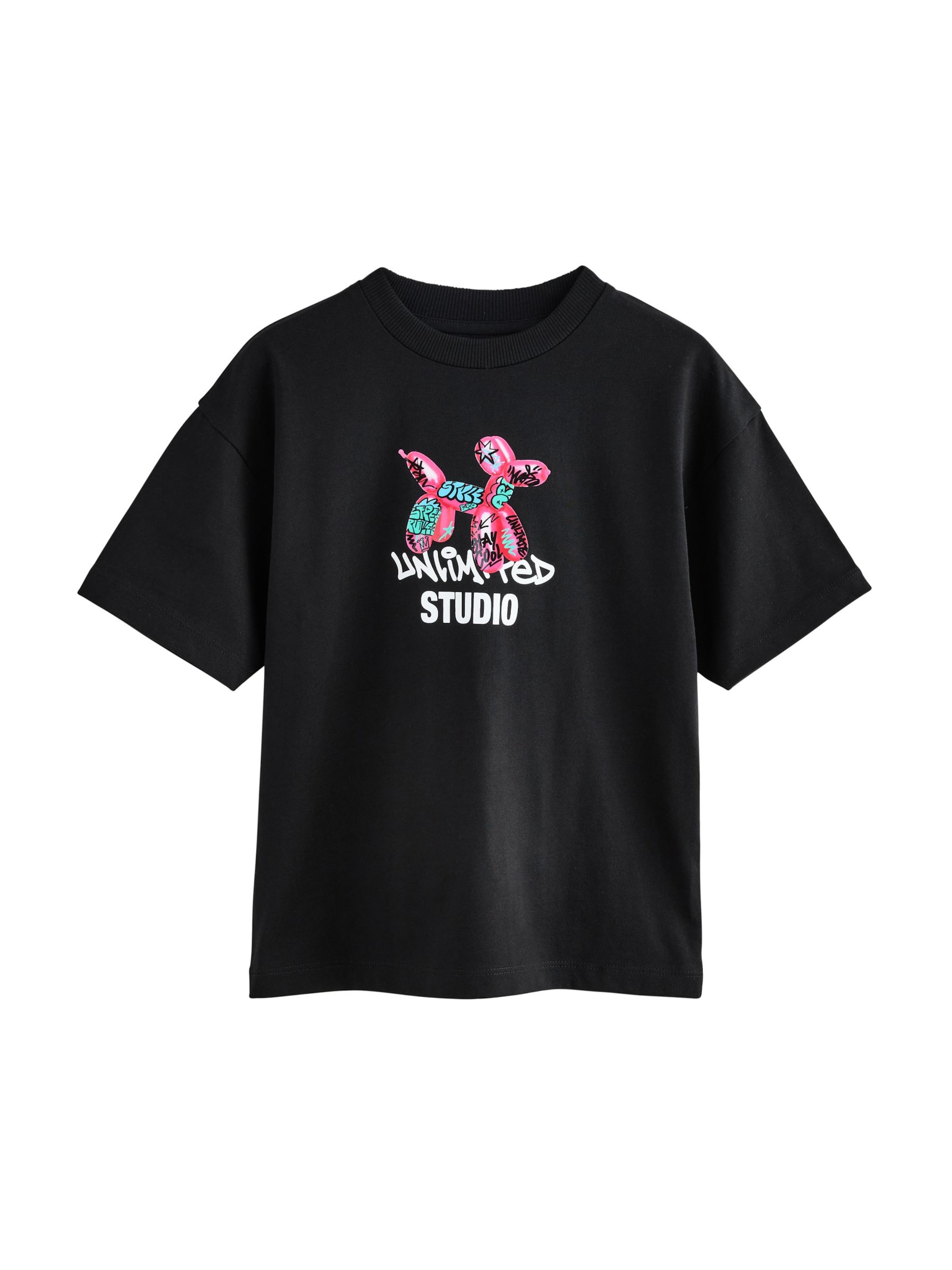 Next - Camiseta en negro: frente