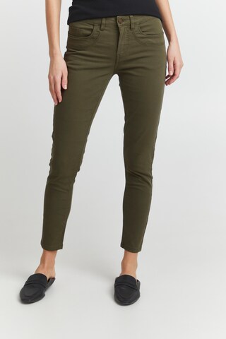 Fransa Slimfit Jeans in Groen: voorkant