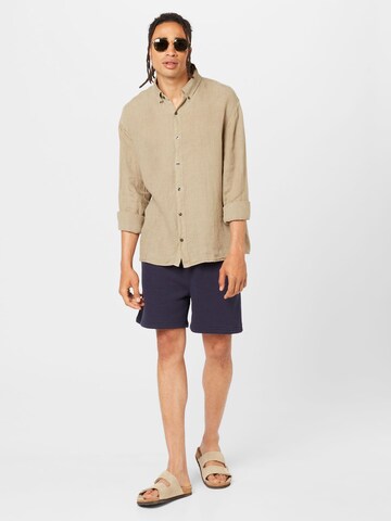 Abercrombie & Fitch Regular fit Button Up Shirt in Beige
