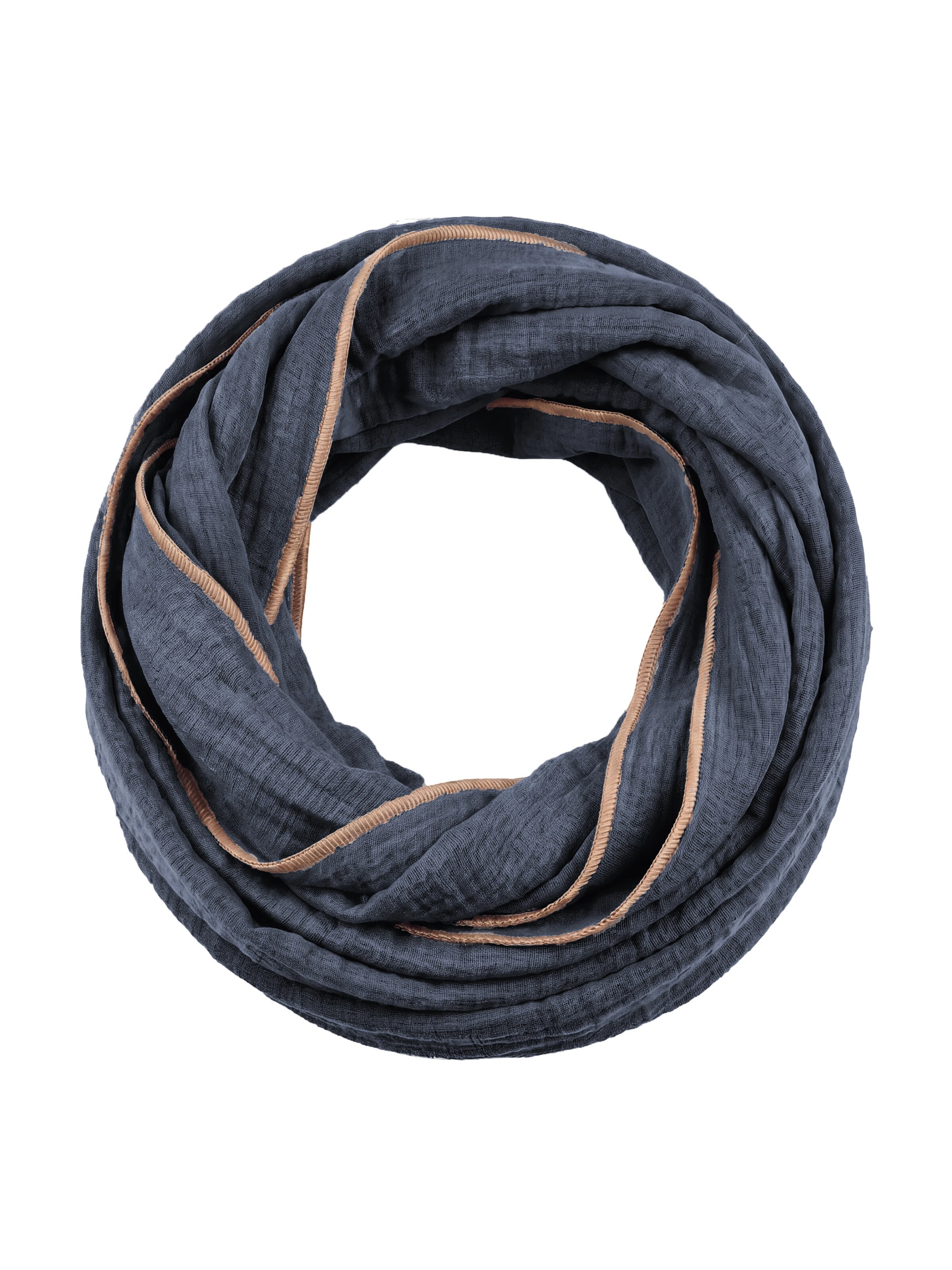 wundabaa Schlauchschal 'mus melange 73x65'‌‌‌‌ in Blau: Vorderseite