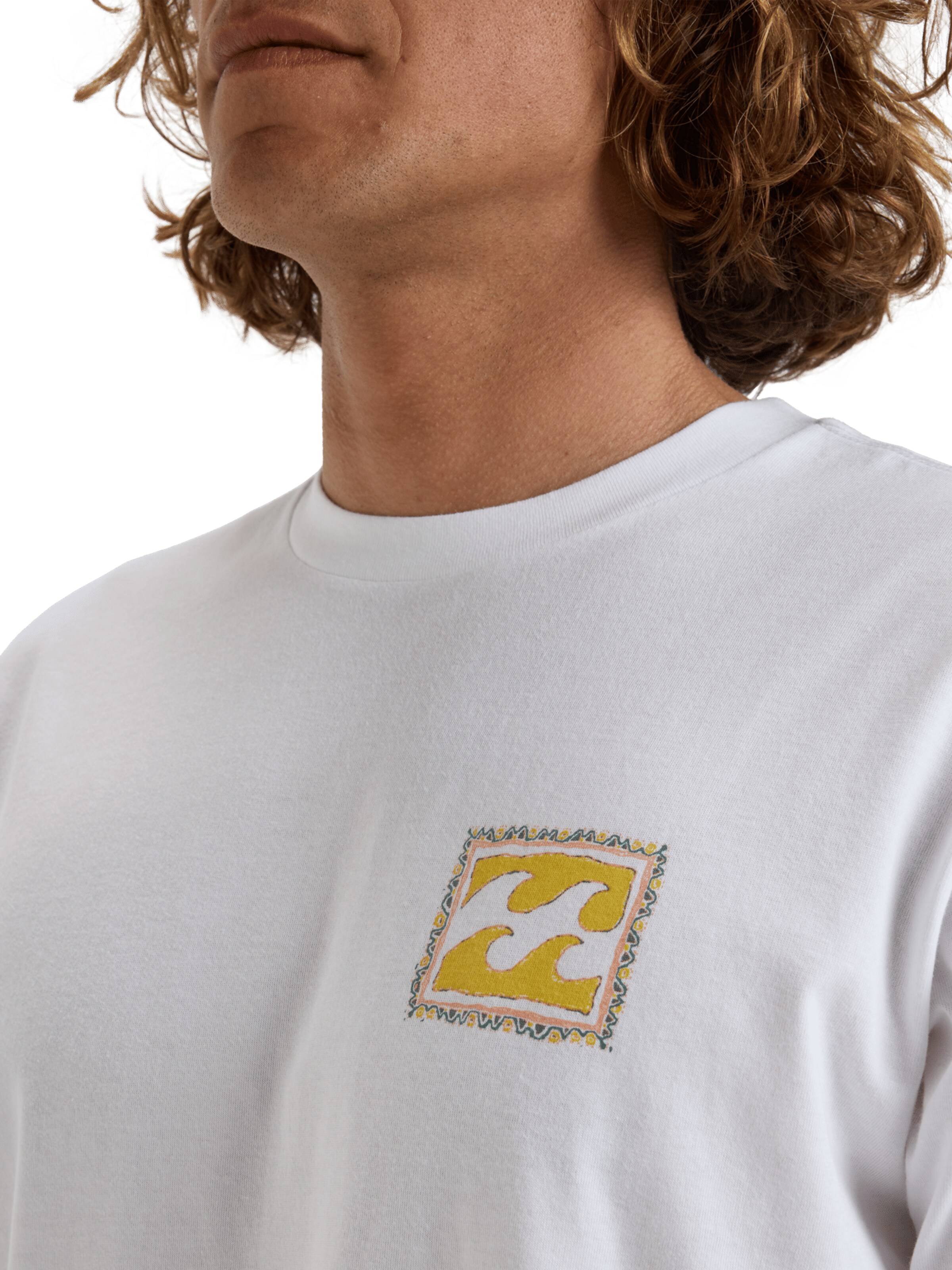 T-Shirt 'Crayon Wave' BILLABONG en blanc