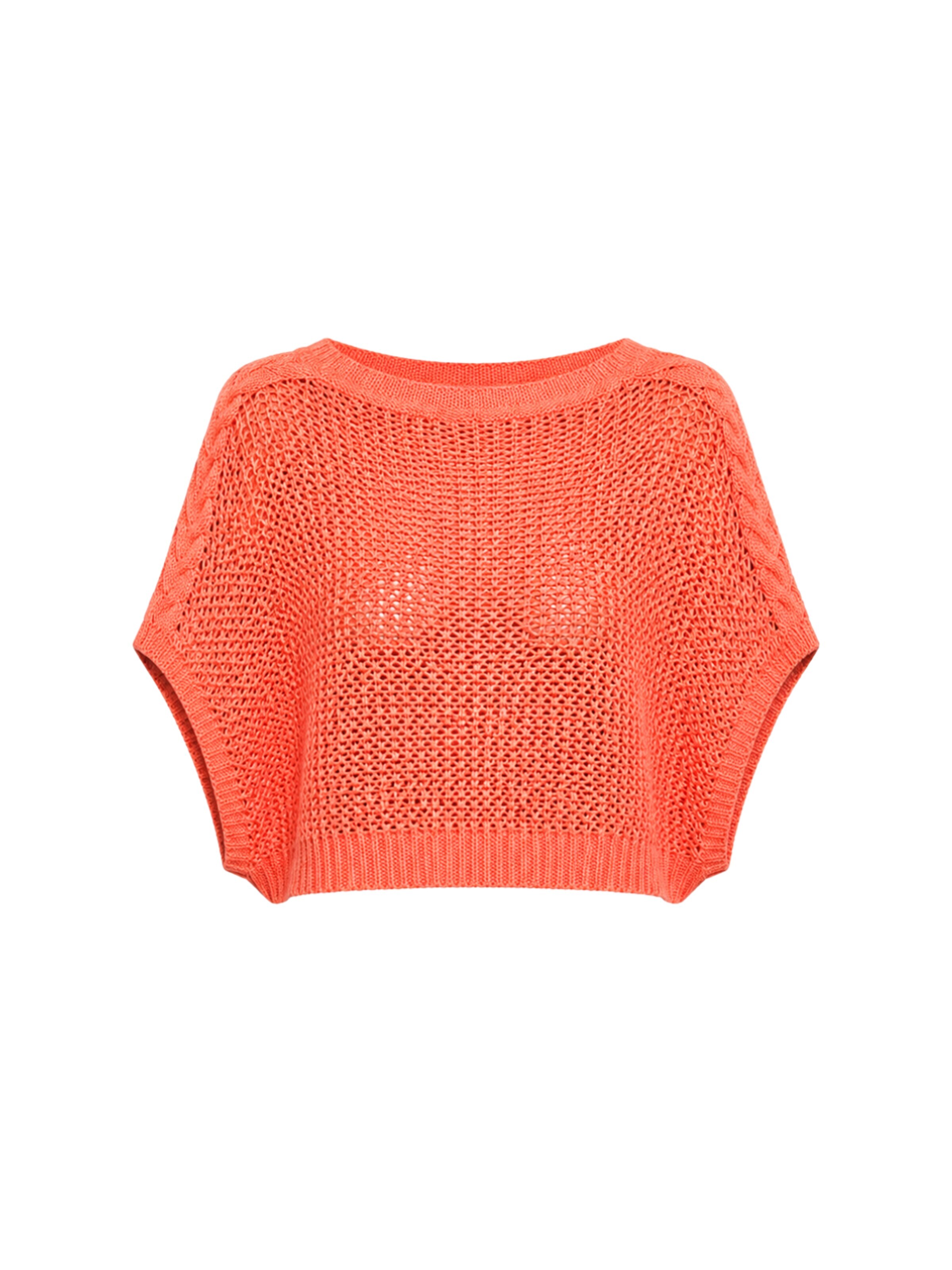 Süel knitwear Sticktop 'Birthday'‌‌‌ in Orange: Vorderseite