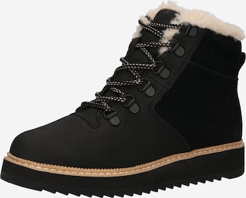 TOMS Lace-Up Ankle Boots 'Mojave' in Black: front