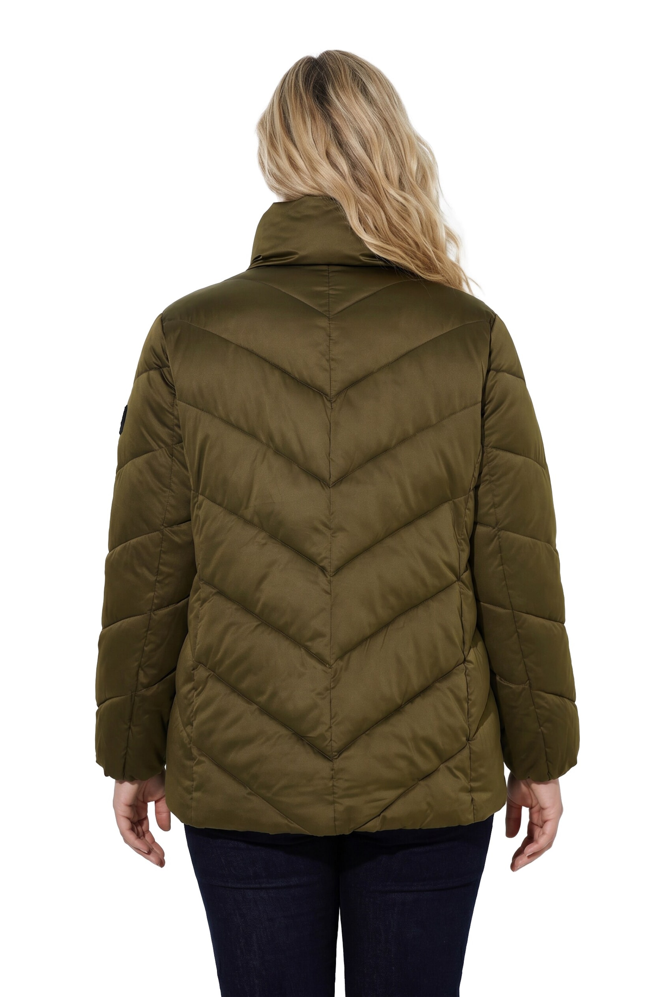 Ulla Popken Weatherproof jacket in Green