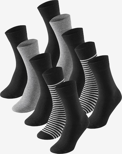 SCHIESSER Socks ' Cotton Fit ' in mottled grey / Black / White, Item view