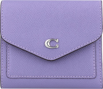 COACH Wallet in Purple: front