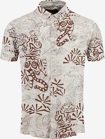 Key Largo Regular fit Overhemd 'RESORT' in Beige: voorkant